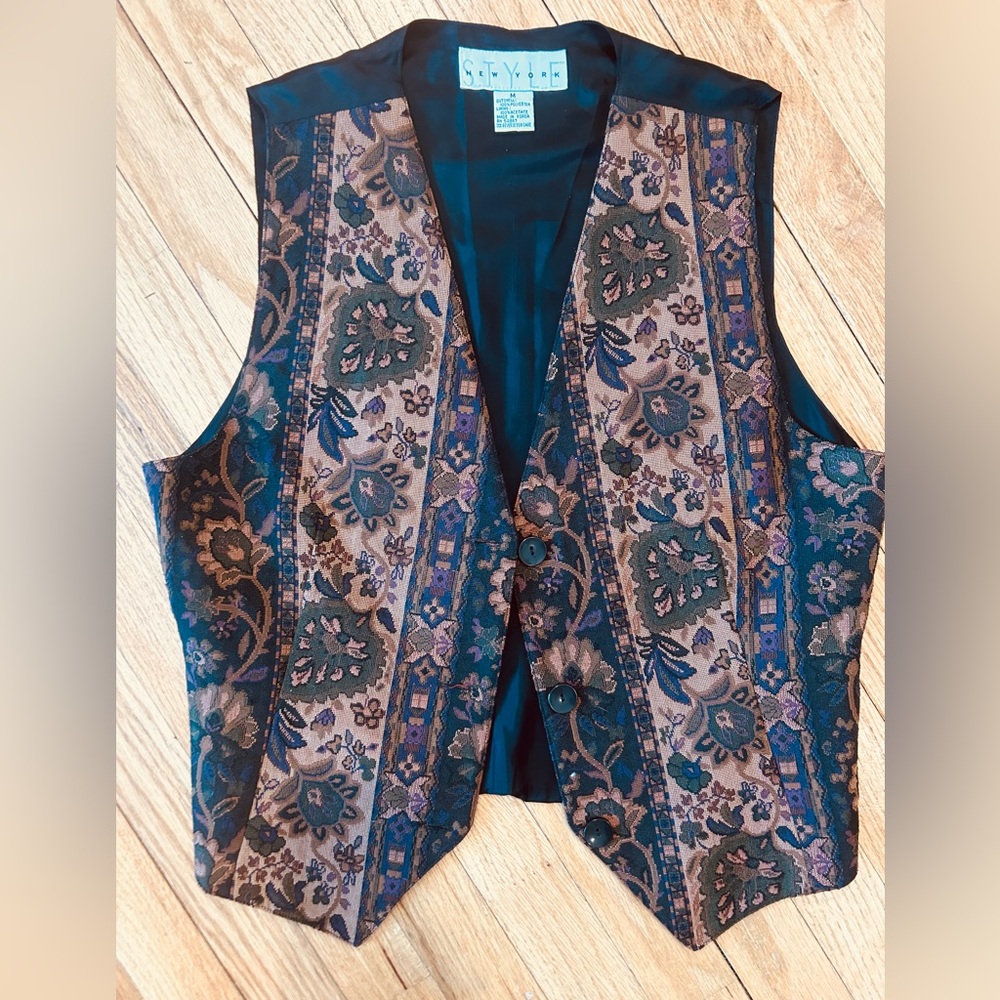 Vintage Tapestry Vest New York Select Medium